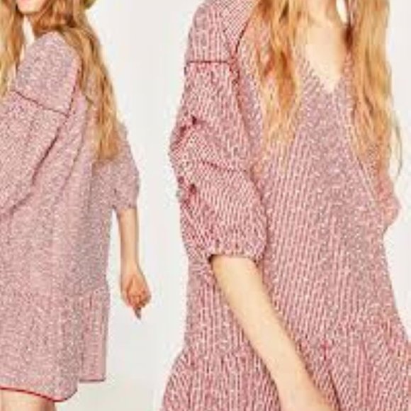 ❤️ NWT ZARA EMBROIDERED STRIPED DRESS 4387/033 - Picture 2 of 8